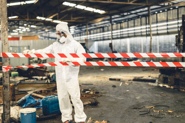 Professional Hoarding Cleanup technician working in Glen Cove, NY